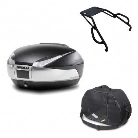 Back trunk + big top fitting + internal bag SH48 TITANIUM PREMIUM