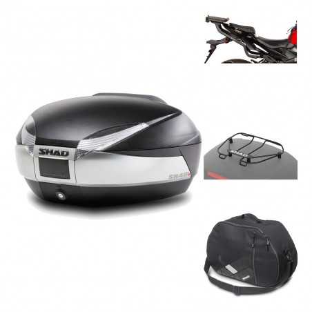 Rear trunk + mounting hardware + accessories SH48 TITANIUM PREMIUM