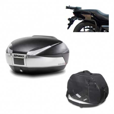 SHAD Baul trasero + herraje montaje bolsa interna SH48 TITANIUM PREMIUM KIT-186009