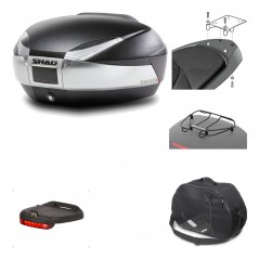 SHAD Baul trasero + herraje montaje accesorios SH48 TITANIUM PREMIUM KIT-185854