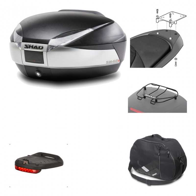 Rear trunk + mounting hardware + accessories  SH48 TITANIUM PREMIUM