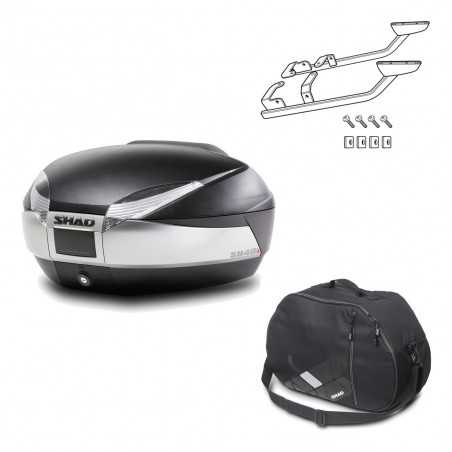 SHAD Baul trasero + herraje montaje bolsa interna SH48 TITANIUM PREMIUM KIT-186105