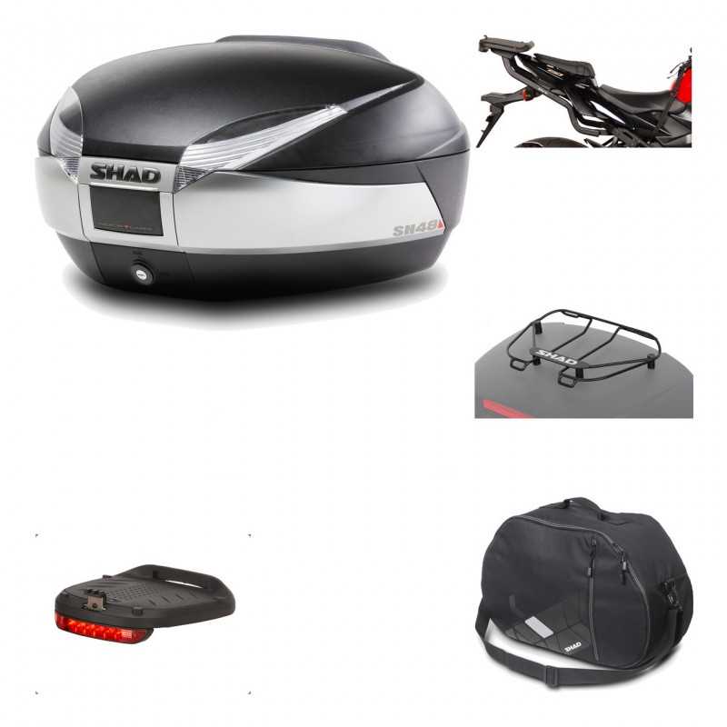 Rear trunk + mounting hardware + accessories  SH48 TITANIUM PREMIUM