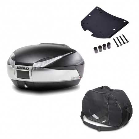 SHAD Baul trasero + herraje montaje bolsa interna SH48 TITANIUM PREMIUM KIT-185705