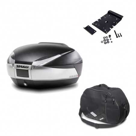 Back trunk + big top fitting + internal bag SH48 TITANIUM PREMIUM