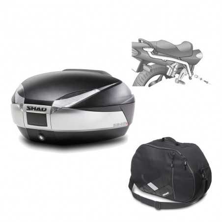SHAD Baul trasero + herraje montaje bolsa interna SH48 TITANIUM PREMIUM KIT-185905