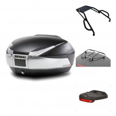 SHAD Baul trasero + herraje montaje accesorios SH48 TITANIUM PREMIUM KIT-185956