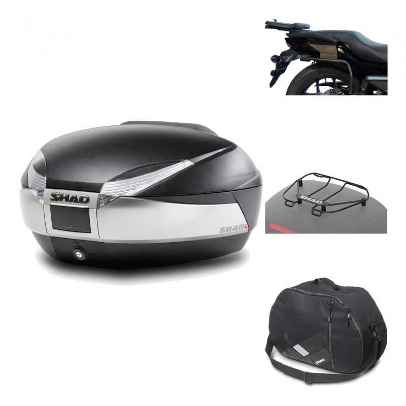 Rear trunk + mounting hardware + accessories  SH48 TITANIUM PREMIUM