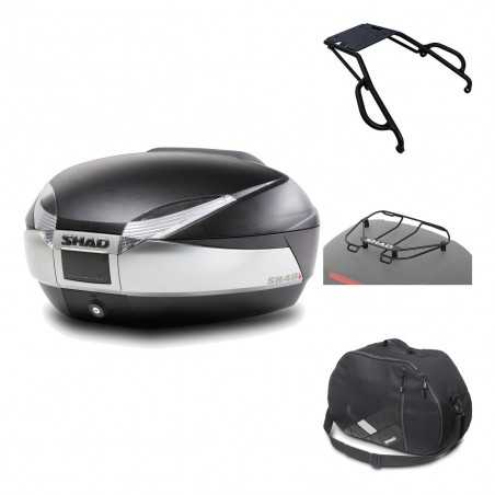 SHAD Baul trasero + herraje montaje accesorios SH48 TITANIUM PREMIUM KIT-185957