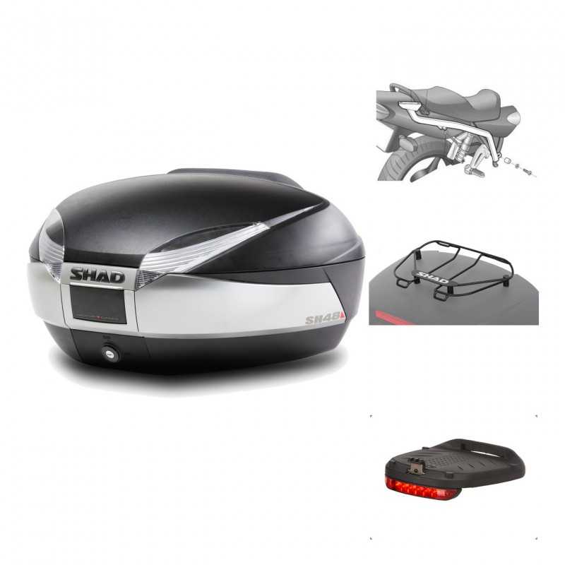 SHAD Baul trasero + herraje montaje accesorios SH48 TITANIUM PREMIUM KIT-185908