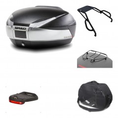 SHAD Baul trasero + herraje montaje accesorios SH48 TITANIUM PREMIUM KIT-185958