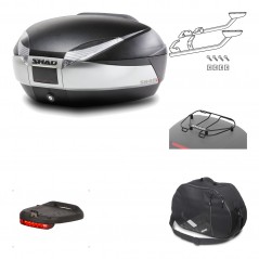 SHAD Baul trasero + herraje montaje accesorios SH48 TITANIUM PREMIUM KIT-186110