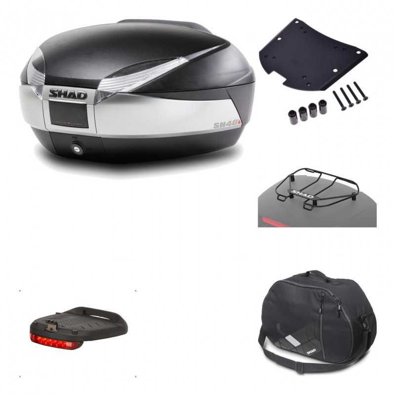Rear trunk + mounting hardware + accessories  SH48 TITANIUM PREMIUM
