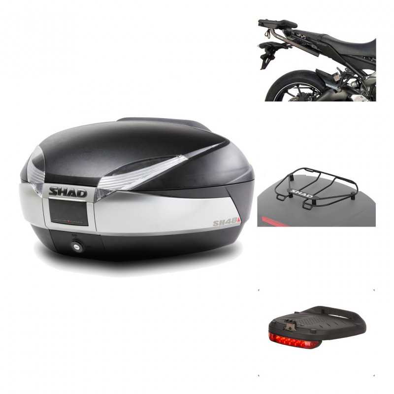 SHAD Baul trasero + herraje montaje accesorios SH48 TITANIUM PREMIUM KIT-185860