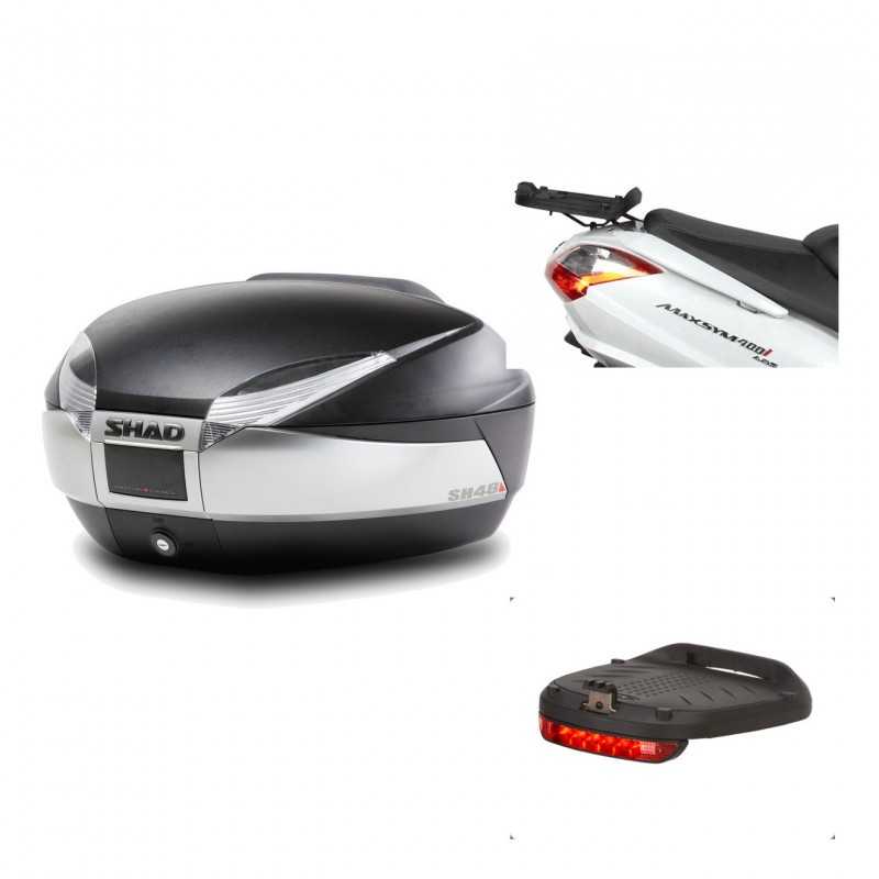 SHAD Baul trasero + herraje montaje luz de freno SH48 TITANIUM PREMIUM KIT-186112