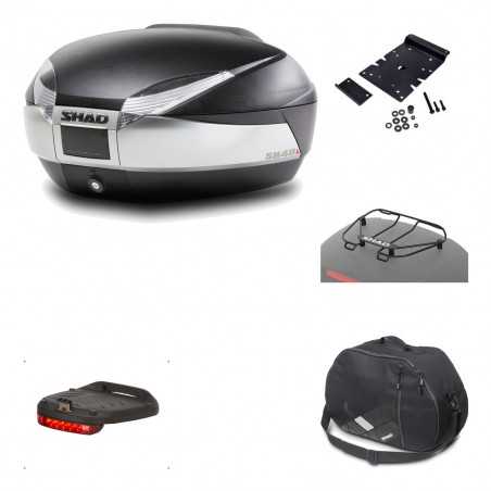 SHAD Baul trasero + herraje montaje accesorios SH48 TITANIUM PREMIUM KIT-185814