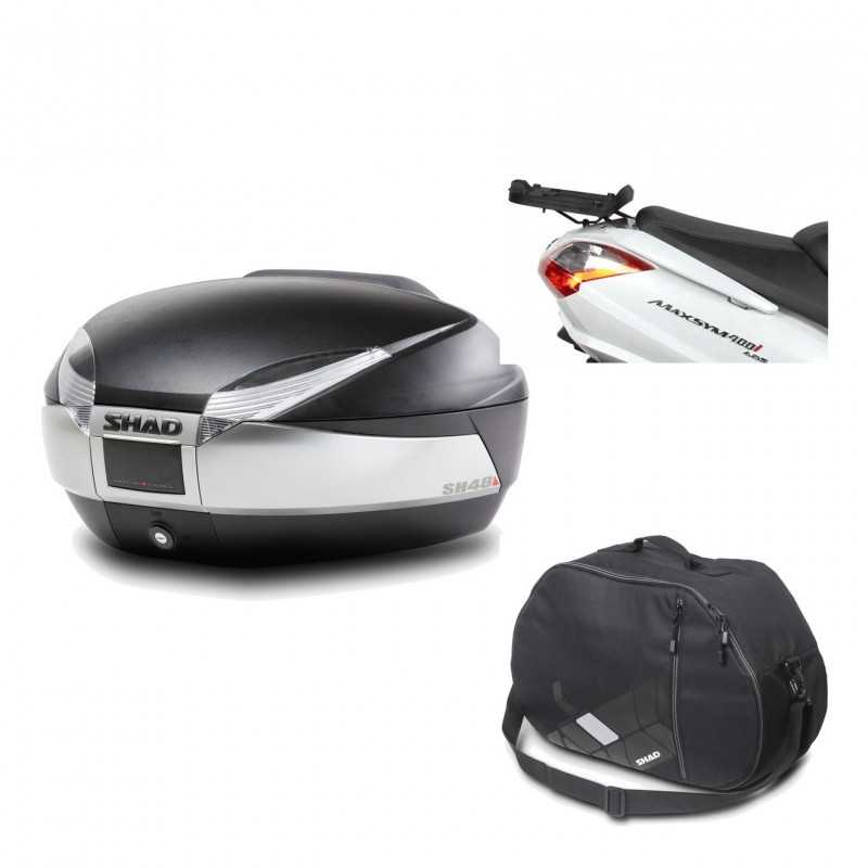 SHAD Baul trasero + herraje montaje bolsa interna SH48 TITANIUM PREMIUM KIT-186113
