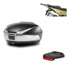 SHAD Baul trasero + herraje montaje luz de freno SH48 TITANIUM PREMIUM KIT-185712