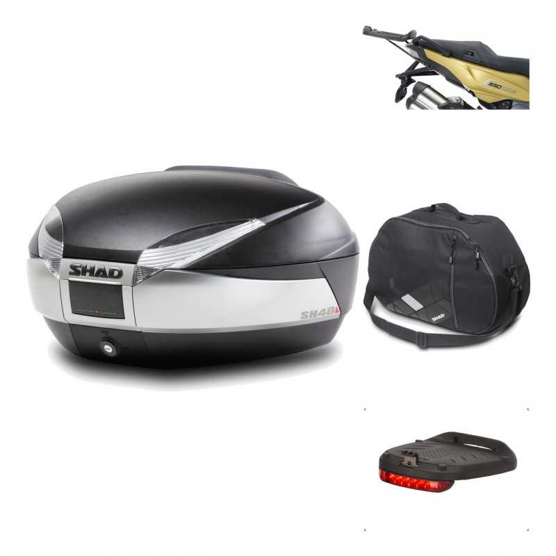 SHAD Baul trasero + herraje montaje accesorios SH48 TITANIUM PREMIUM KIT-185714