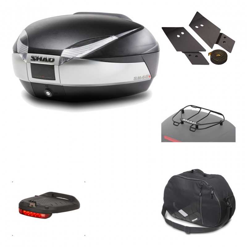 Rear trunk + mounting hardware + accessories  SH48 TITANIUM PREMIUM