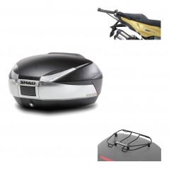 SHAD Baul trasero + herraje montaje parrilla portabultos superior SH48 TITANIUM PREMIUM KIT-185715