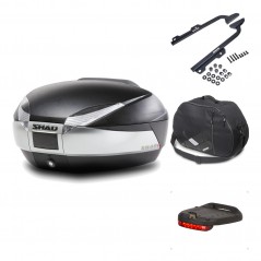 SHAD Baul trasero + herraje montaje accesorios SH48 TITANIUM PREMIUM KIT-186066