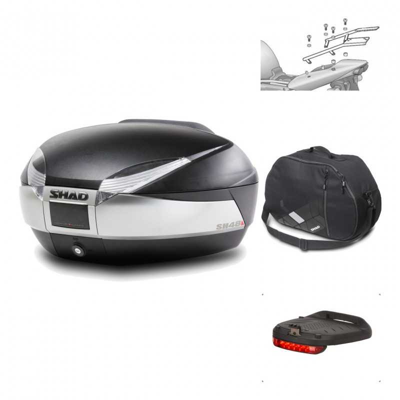 Rear trunk + mounting hardware + accessories  SH48 TITANIUM PREMIUM