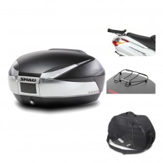 SHAD Baul trasero + herraje montaje accesorios SH48 TITANIUM PREMIUM KIT-186117