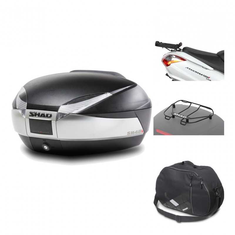 SHAD Baul trasero + herraje montaje accesorios SH48 TITANIUM PREMIUM KIT-186117