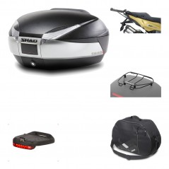 SHAD Baul trasero + herraje montaje accesorios SH48 TITANIUM PREMIUM KIT-185718