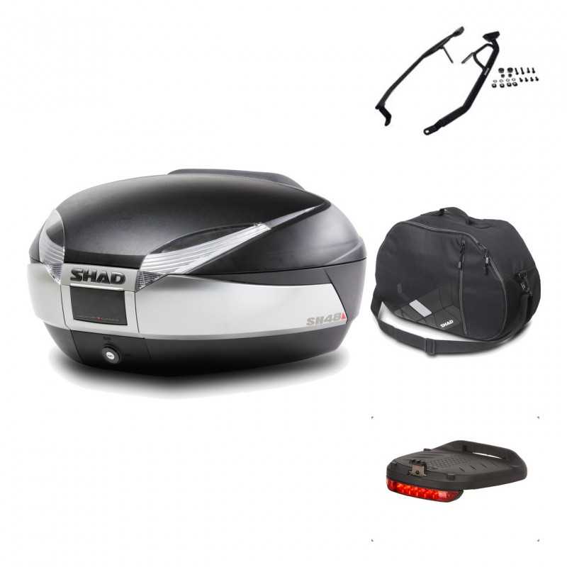 Rear trunk + mounting hardware + accessories  SH48 TITANIUM PREMIUM