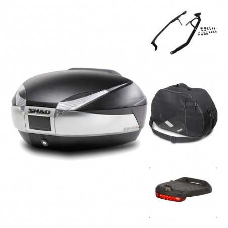 Rear trunk + mounting hardware + accessories SH48 TITANIUM PREMIUM
