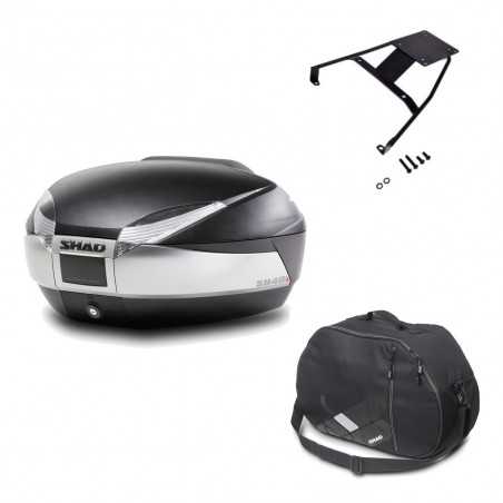 SHAD Baul trasero + herraje montaje bolsa interna SH48 TITANIUM PREMIUM KIT-185865
