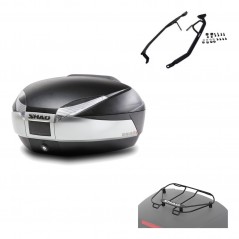 SHAD Baul trasero + herraje montaje parrilla portabultos superior SH48 TITANIUM PREMIUM KIT-185667