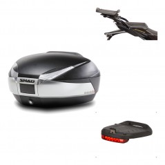 SHAD Baul trasero + herraje montaje luz de freno SH48 TITANIUM PREMIUM KIT-185968