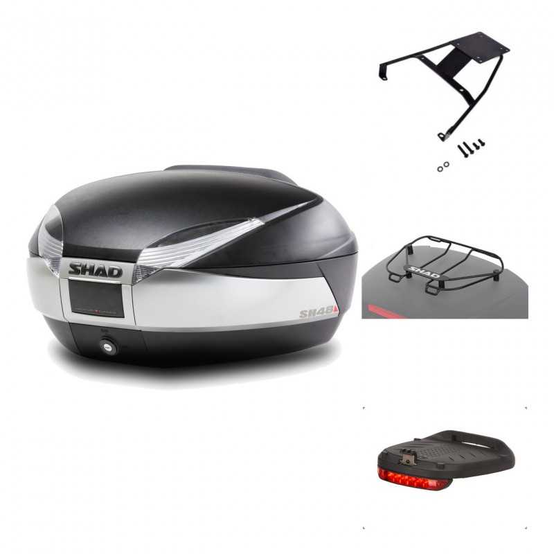 SHAD Baul trasero + herraje montaje accesorios SH48 TITANIUM PREMIUM KIT-185868