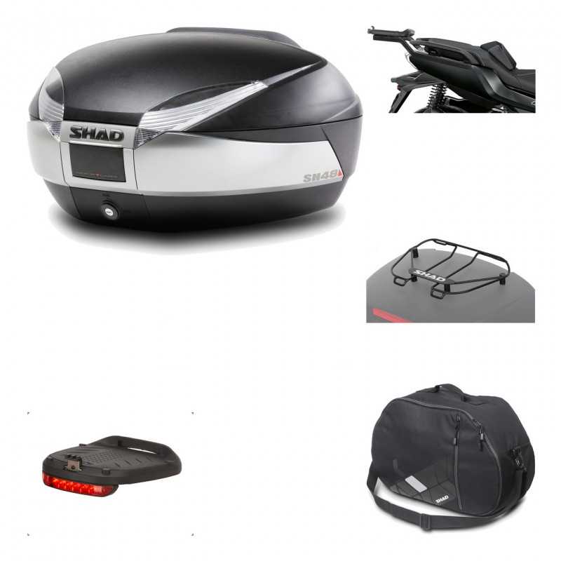 SHAD Baul trasero + herraje montaje accesorios SH48 TITANIUM PREMIUM KIT-186470