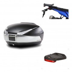 SHAD Baul trasero + herraje montaje luz de freno SH48 TITANIUM PREMIUM KIT-186520