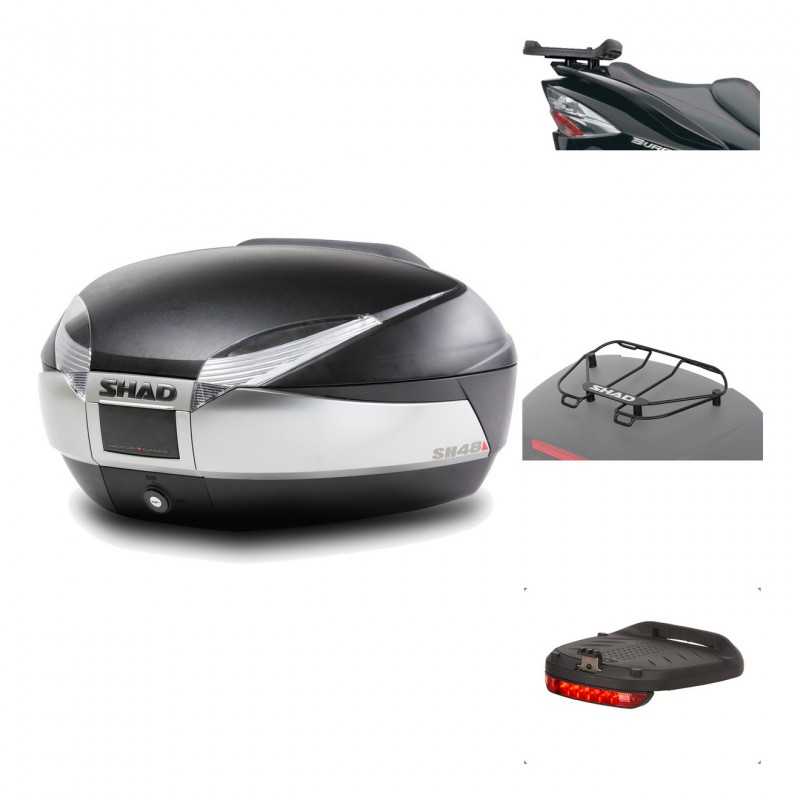 SHAD Baul trasero + herraje montaje accesorios SH48 TITANIUM PREMIUM KIT-186220