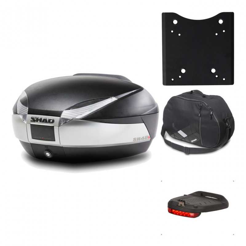 Rear trunk + mounting hardware + accessories  SH48 TITANIUM PREMIUM
