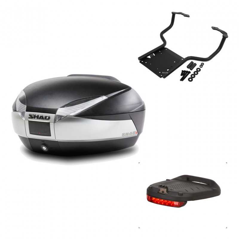 SHAD Baul trasero + herraje montaje luz de freno SH48 TITANIUM PREMIUM KIT-186120