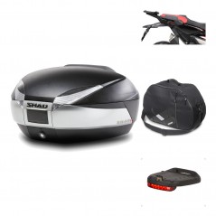 SHAD Baul trasero + herraje montaje accesorios SH48 TITANIUM PREMIUM KIT-186170
