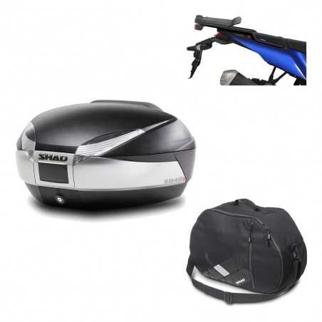 SHAD Baul trasero + herraje montaje bolsa interna SH48 TITANIUM PREMIUM KIT-186521