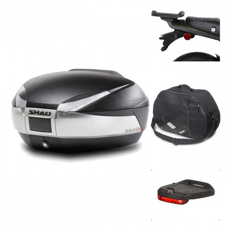 SHAD Baul trasero + herraje montaje accesorios SH48 TITANIUM PREMIUM KIT-186322
