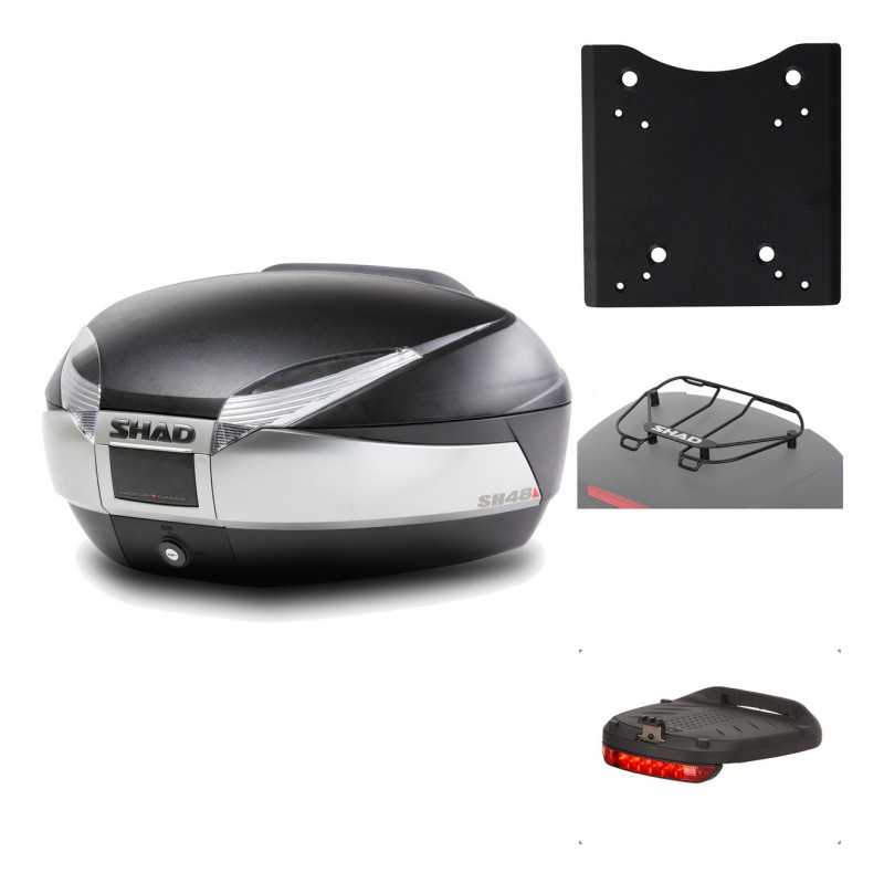 Rear trunk + mounting hardware + accessories  SH48 TITANIUM PREMIUM