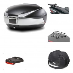 Rear trunk + mounting hardware + accessories  SH48 TITANIUM PREMIUM