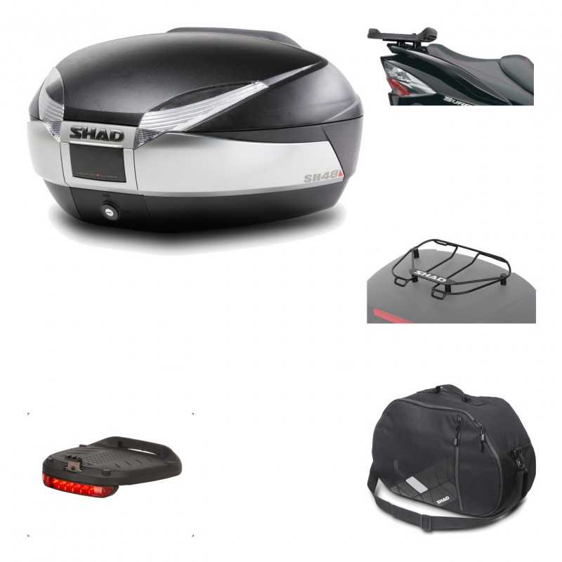 Rear trunk + mounting hardware + accessories  SH48 TITANIUM PREMIUM