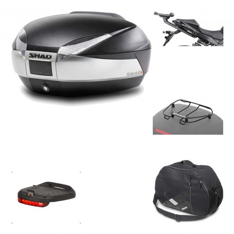 SHAD Baul trasero + herraje montaje accesorios SH48 TITANIUM PREMIUM KIT-186422