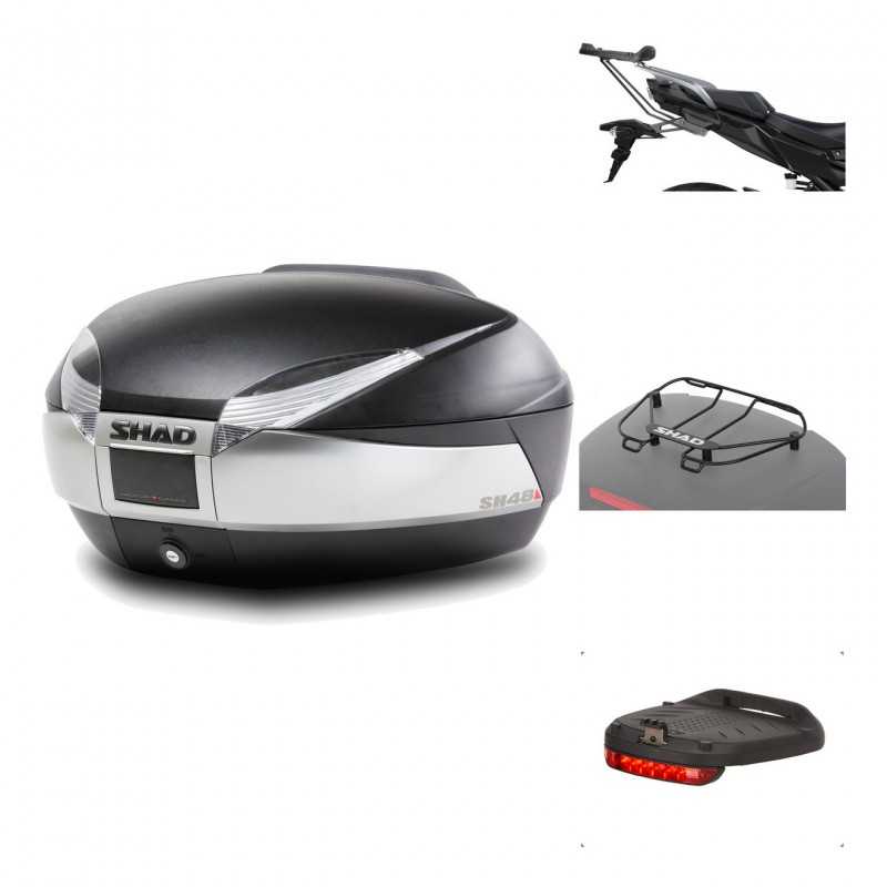 SHAD Baul trasero + herraje montaje accesorios SH48 TITANIUM PREMIUM KIT-186372