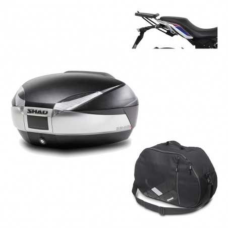 Back trunk + big top fitting + internal bag SH48 TITANIUM PREMIUM